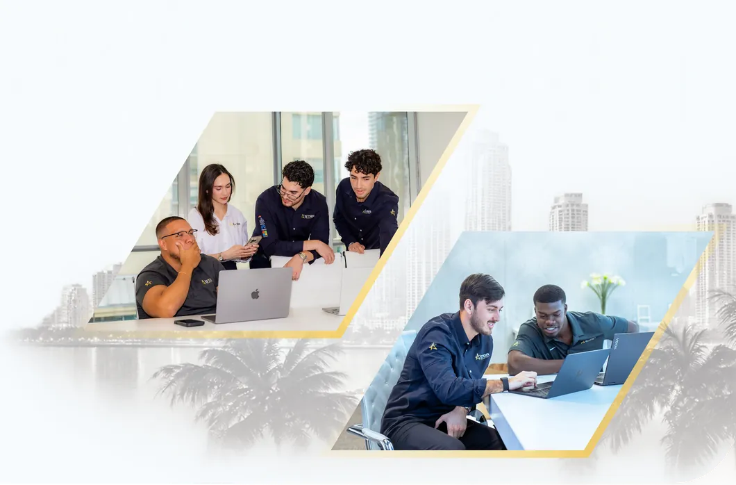 Astra Results Marketing team working together in the Brickell office