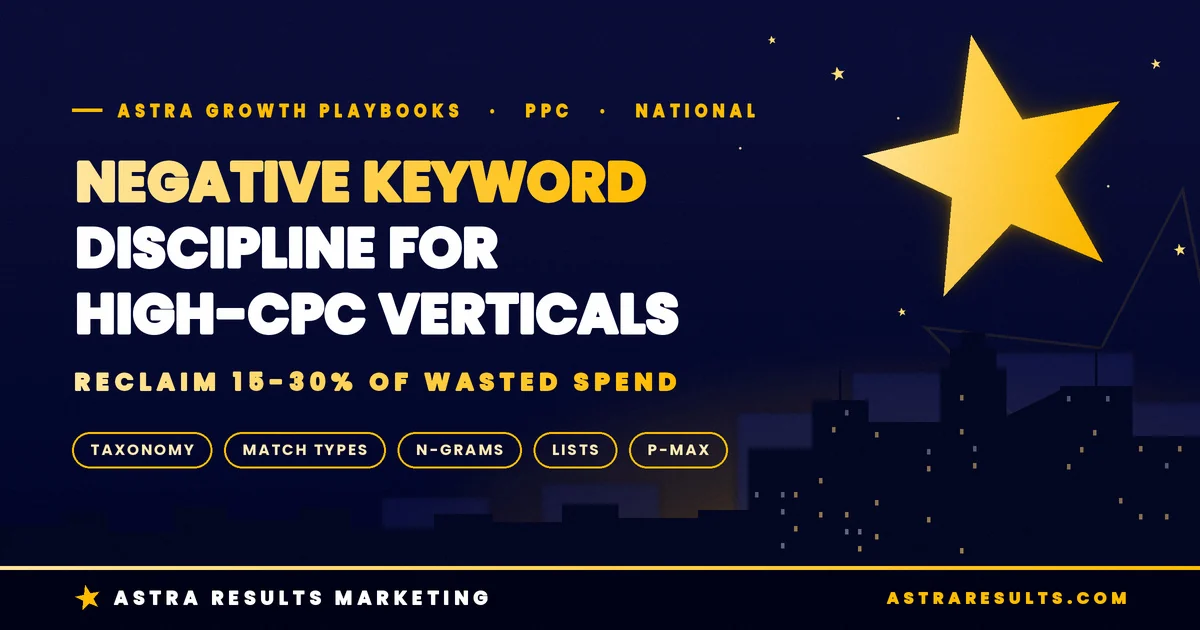 Disciplina de Palabras Clave Negativas en Google Ads para Sectores de CPC Alto