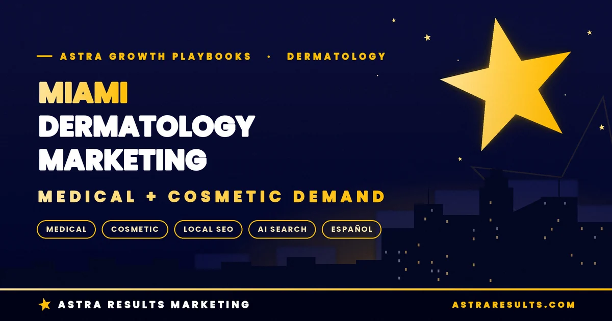 Dermatology Practice Marketing in Miami: Medical + Cosmetic Demand