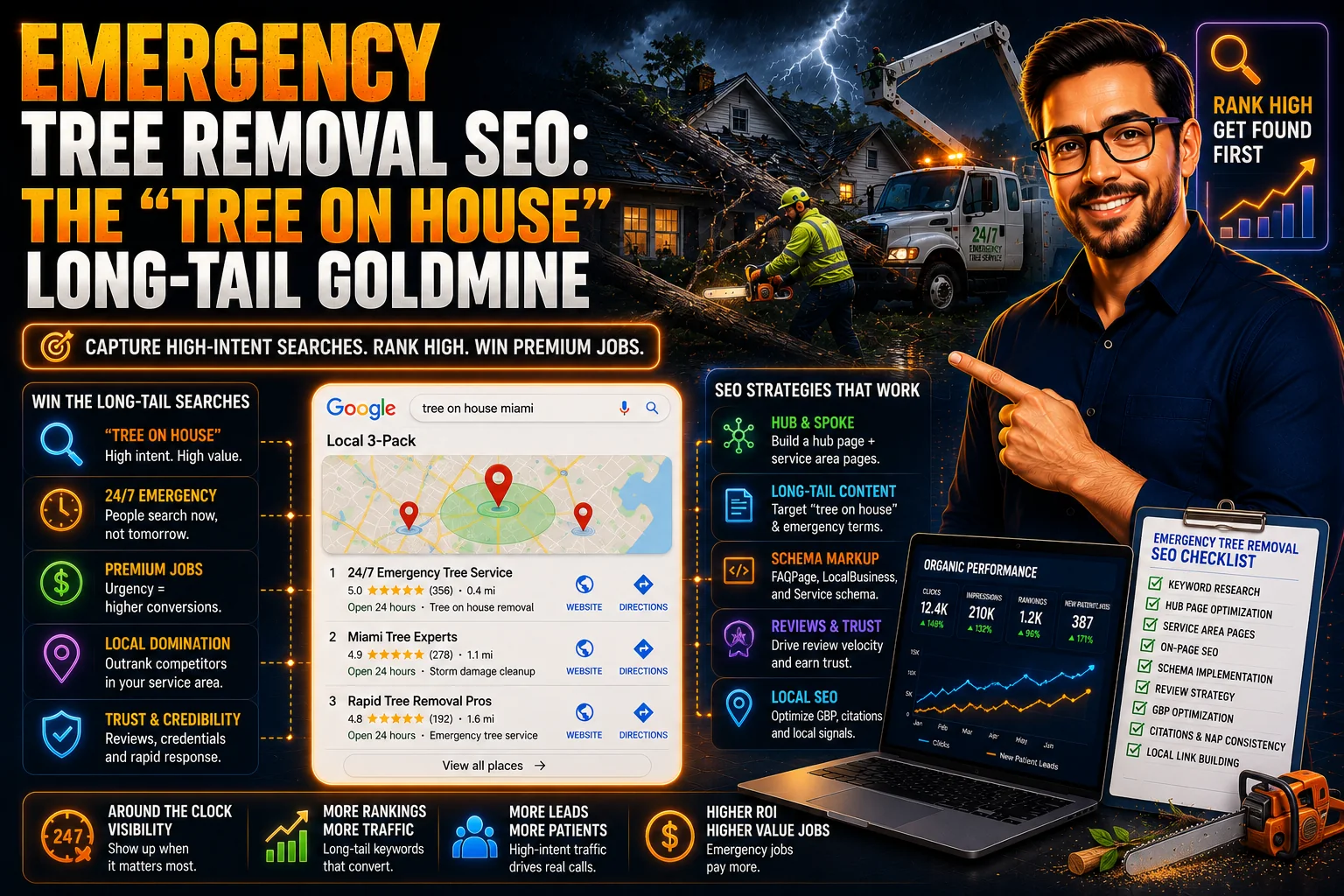 Emergency Tree Removal SEO: The "Tree on House" Long-Tail Goldmine