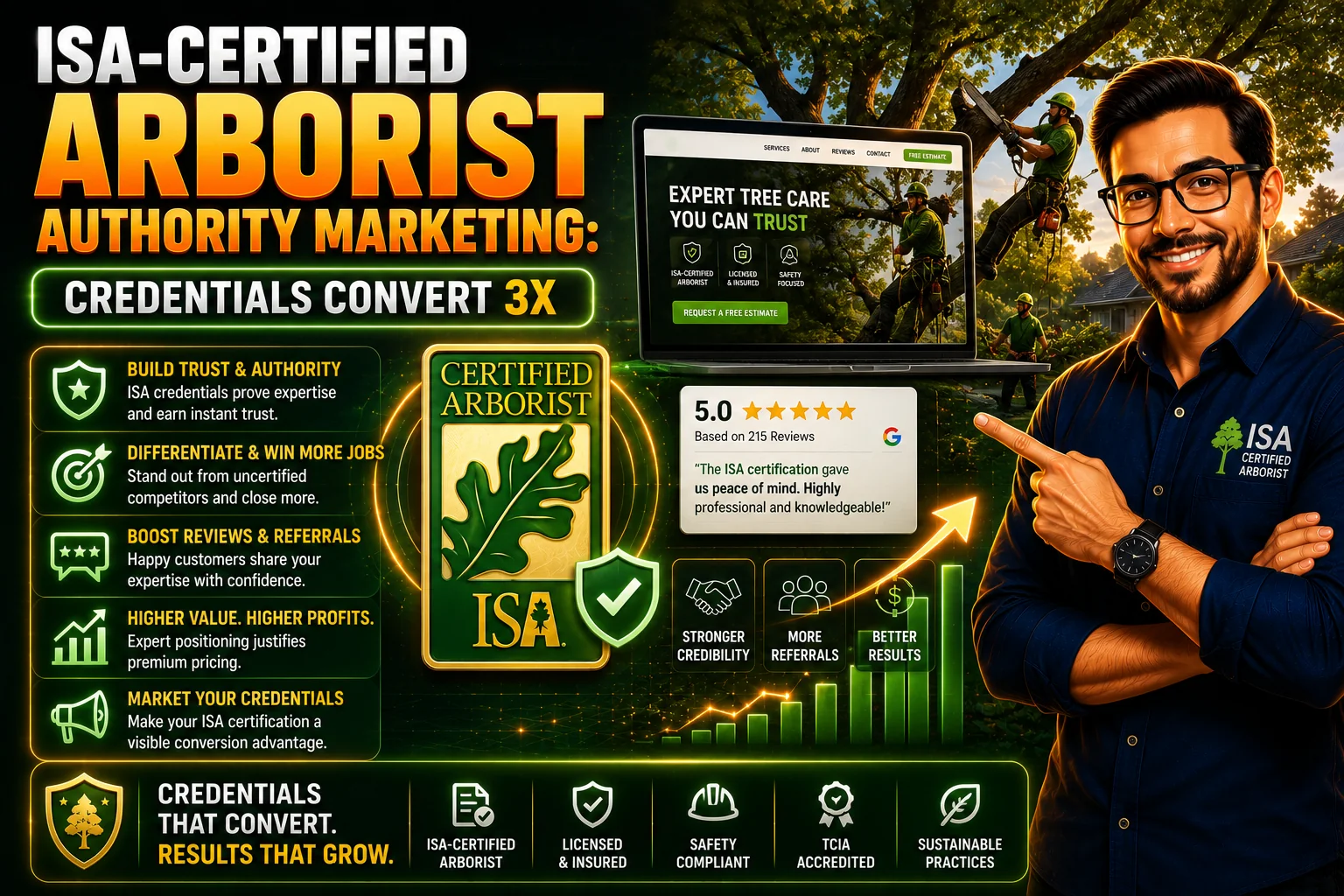 ISA-Certified Arborist Authority Marketing: Credentials Convert 3x