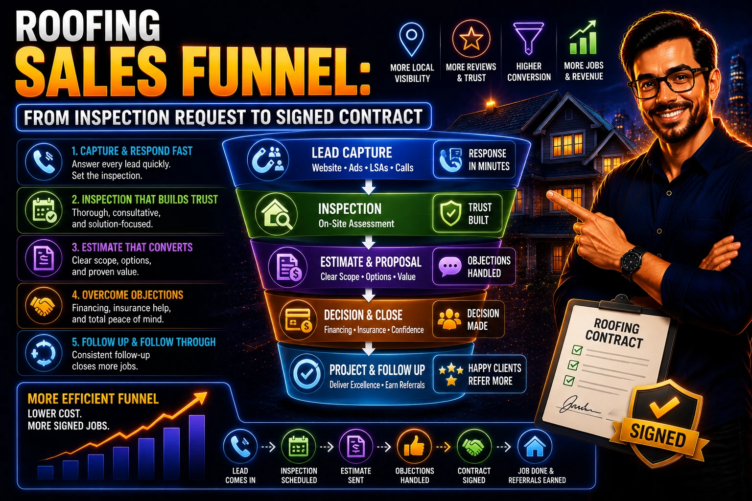 Roofing Sales Funnel: From Inspection Request to Signed Contract