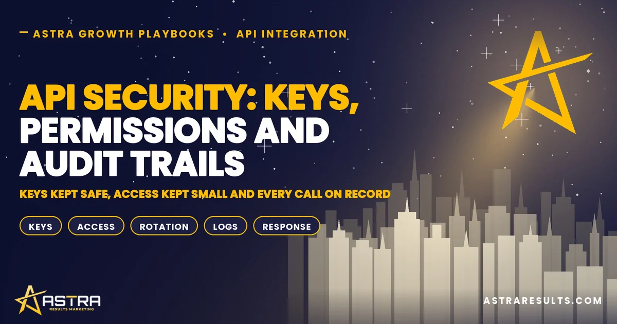 API Security: Keys, Permissions and Audit Trails