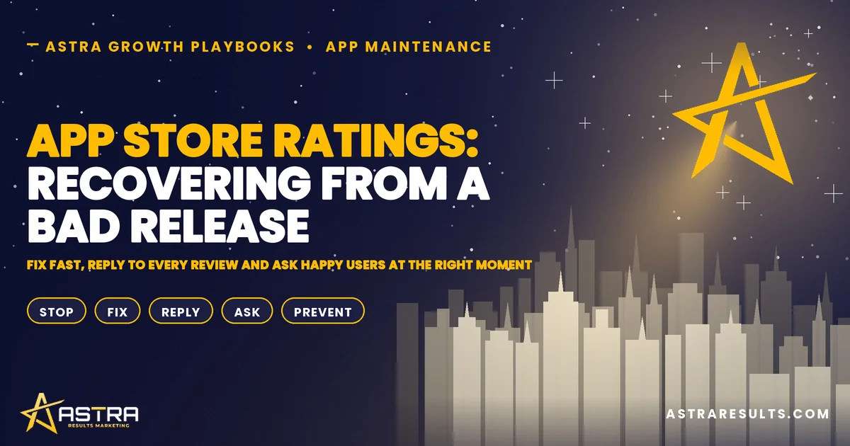 App Store Ratings: Recovering From a Bad Release