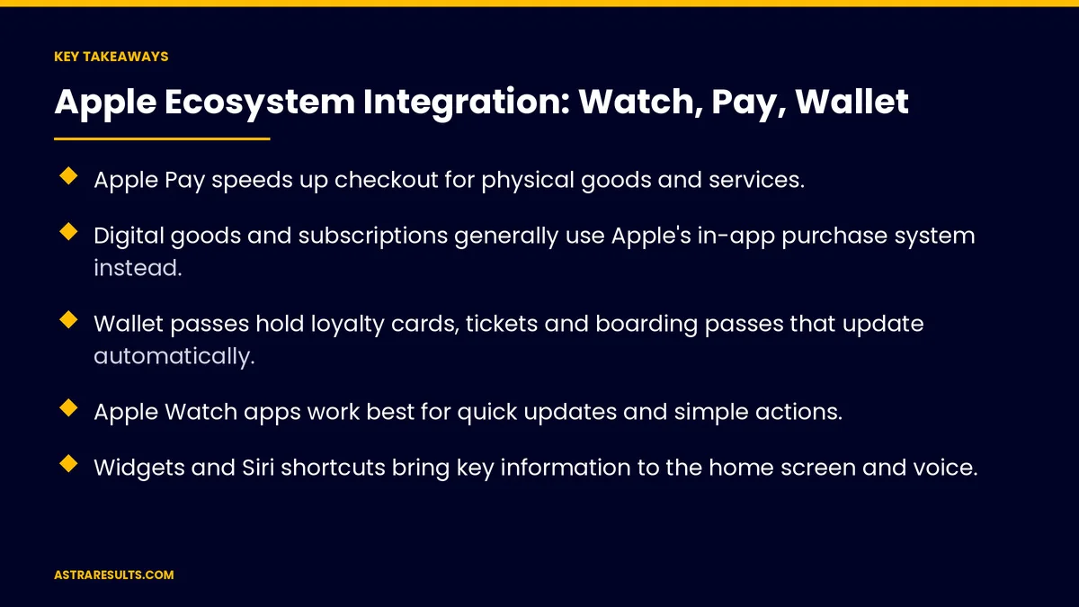 Key takeaways from "Apple Ecosystem Integration: Watch, Pay, Wallet" &mdash; Astra Results Marketing