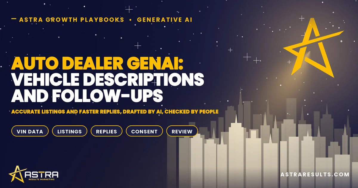 Auto Dealer GenAI: Vehicle Descriptions and Follow-Ups
