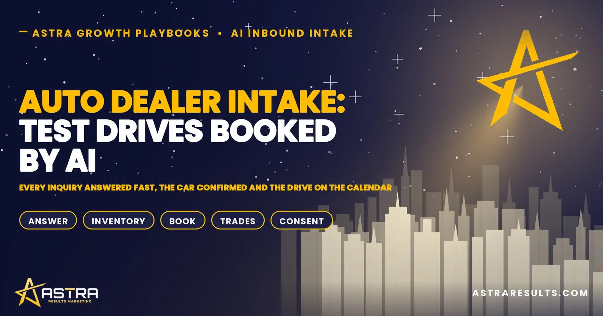 Auto Dealer Intake: Test Drives Booked by AI