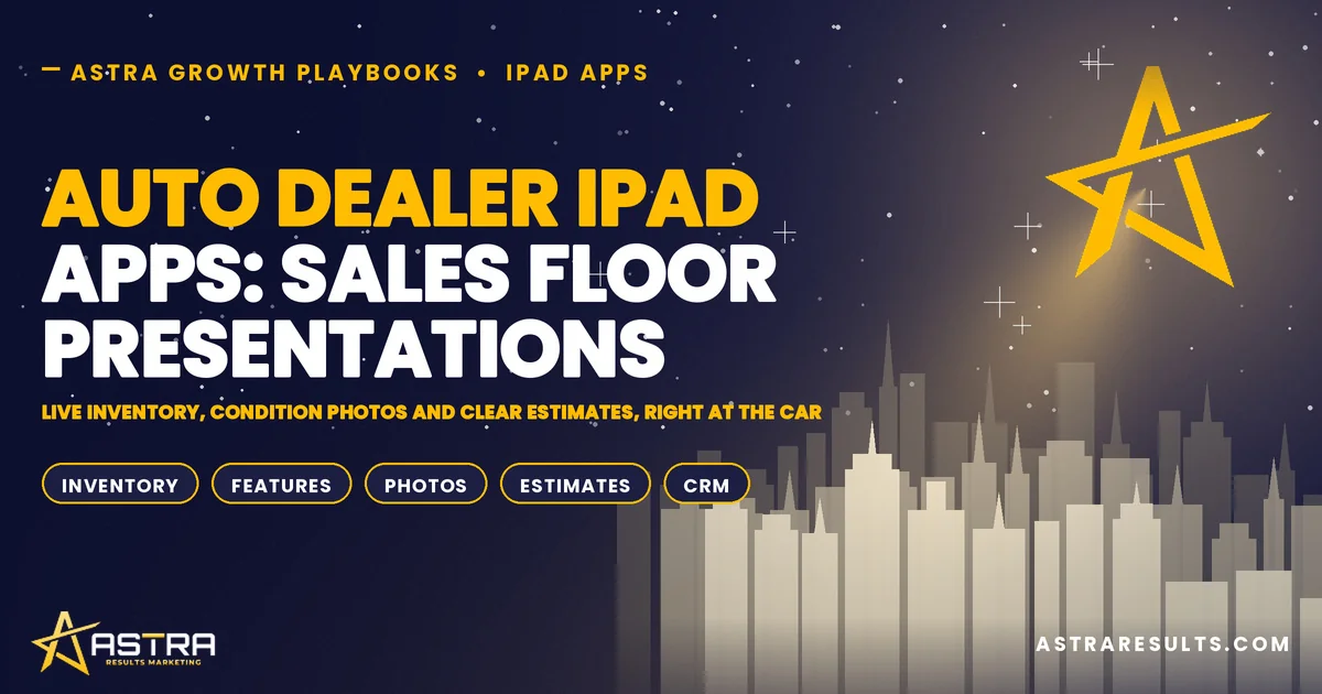 Auto Dealer iPad Apps: Sales Floor Presentations