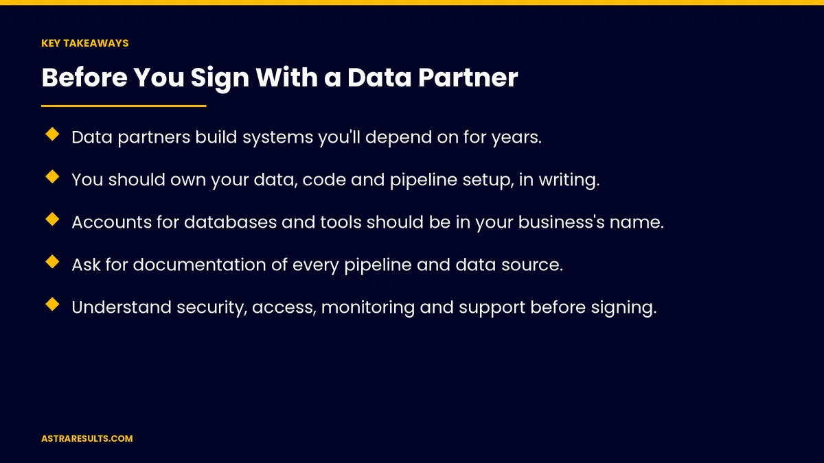 Key takeaways from "Before You Sign With a Data Partner" &mdash; Astra Results Marketing