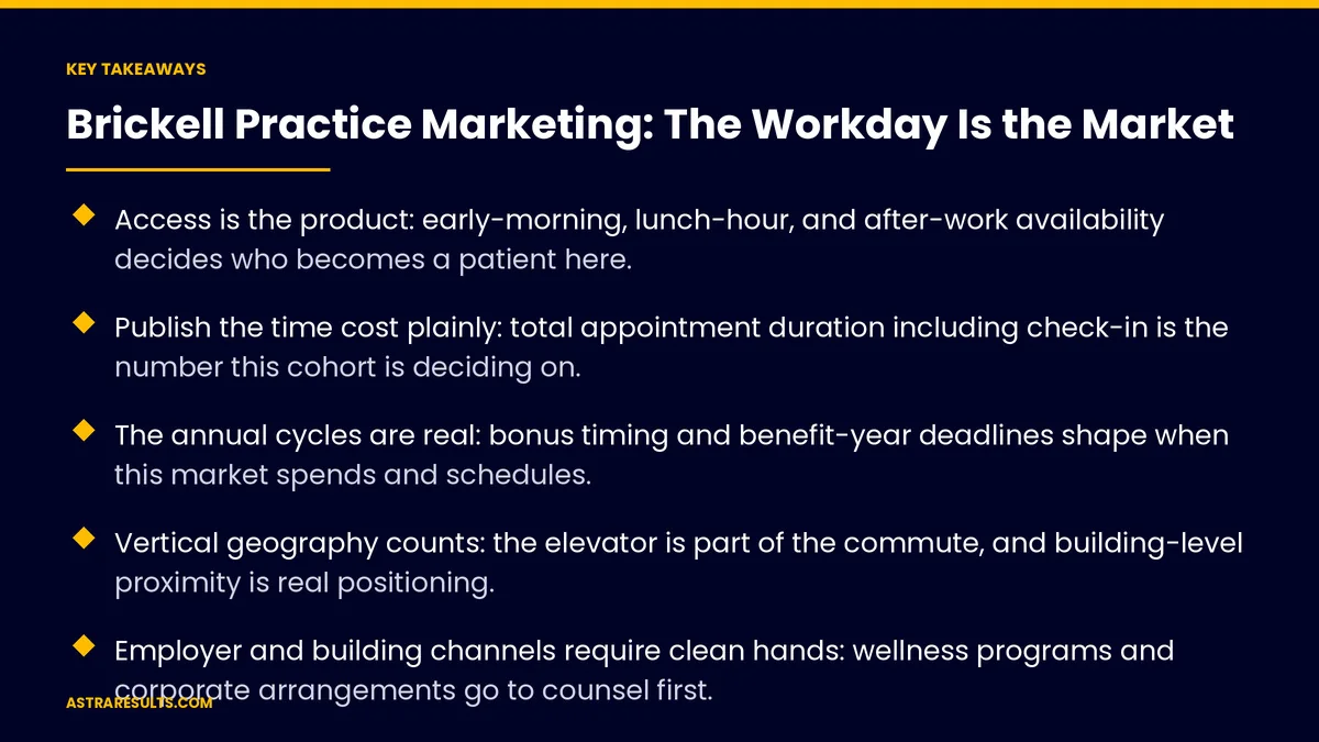 Key takeaways from "Brickell Practice Marketing: The Workday Is the Market"