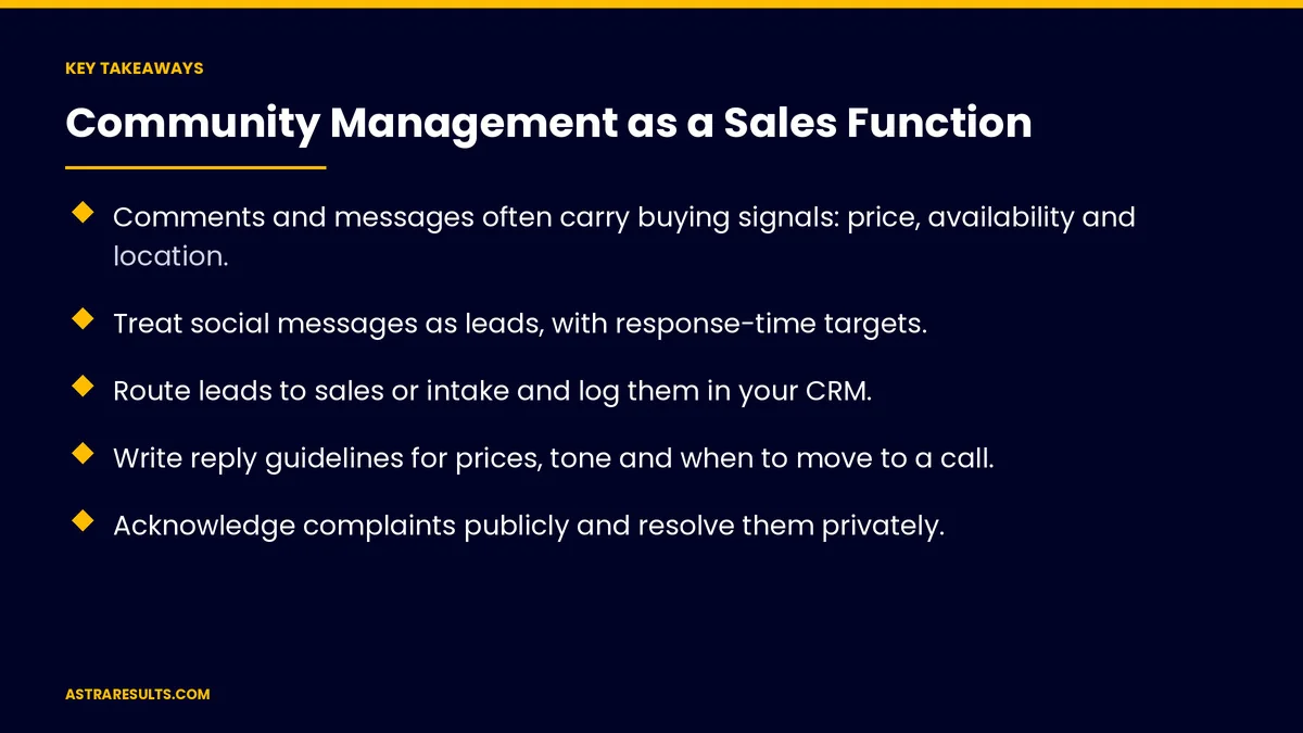 Key takeaways from "Community Management as a Sales Function" &mdash; Astra Results Marketing