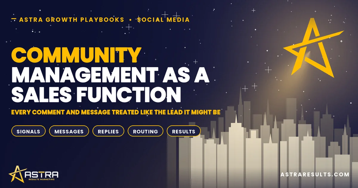 Community Management as a Sales Function
