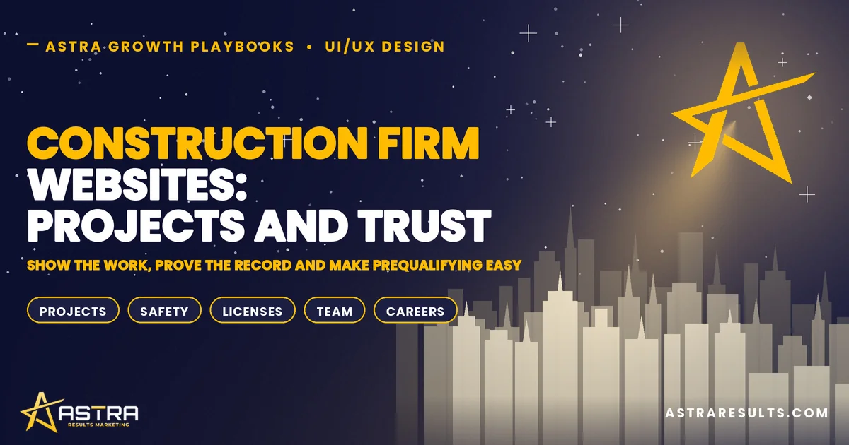 Construction Firm Websites: Projects and Trust