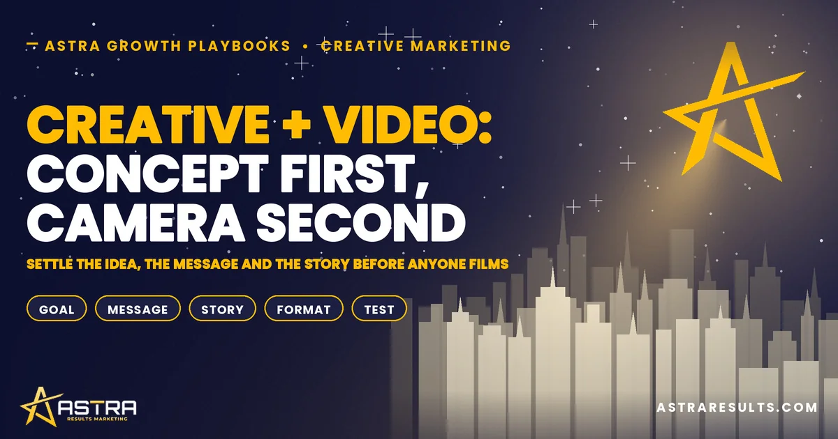 Creative + Video: Concept First, Camera Second