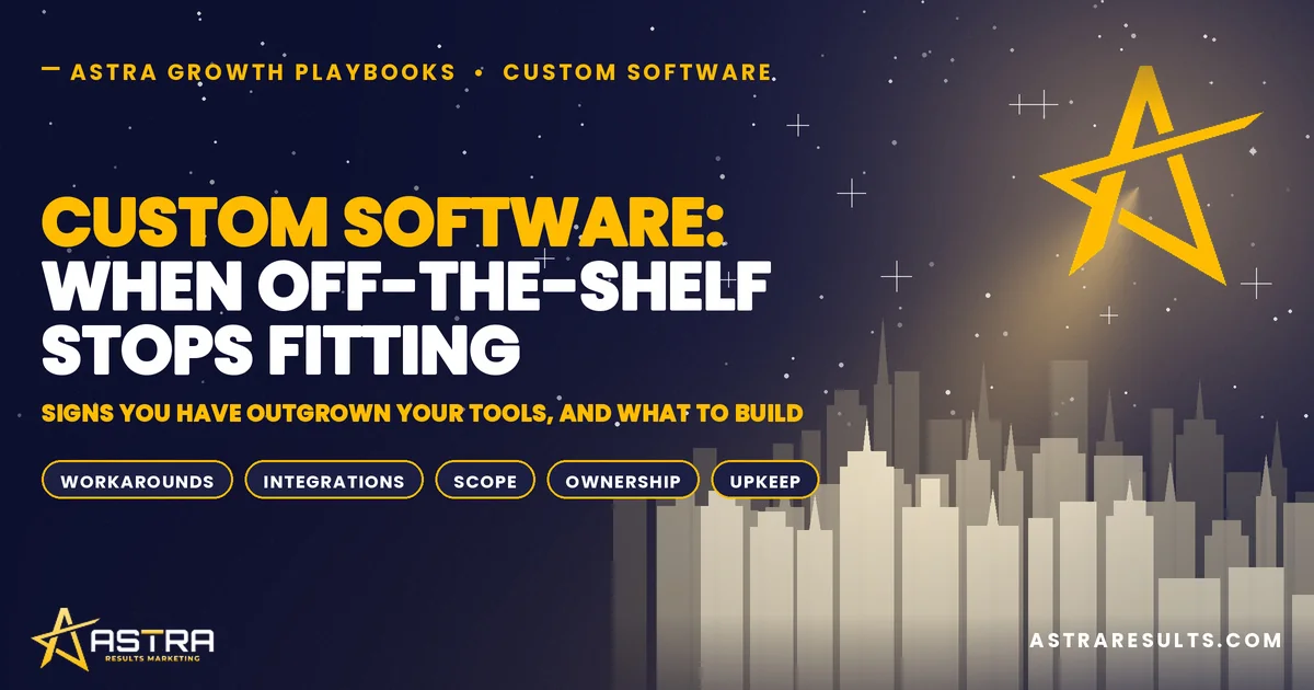 Custom Software: When Off-the-Shelf Stops Fitting