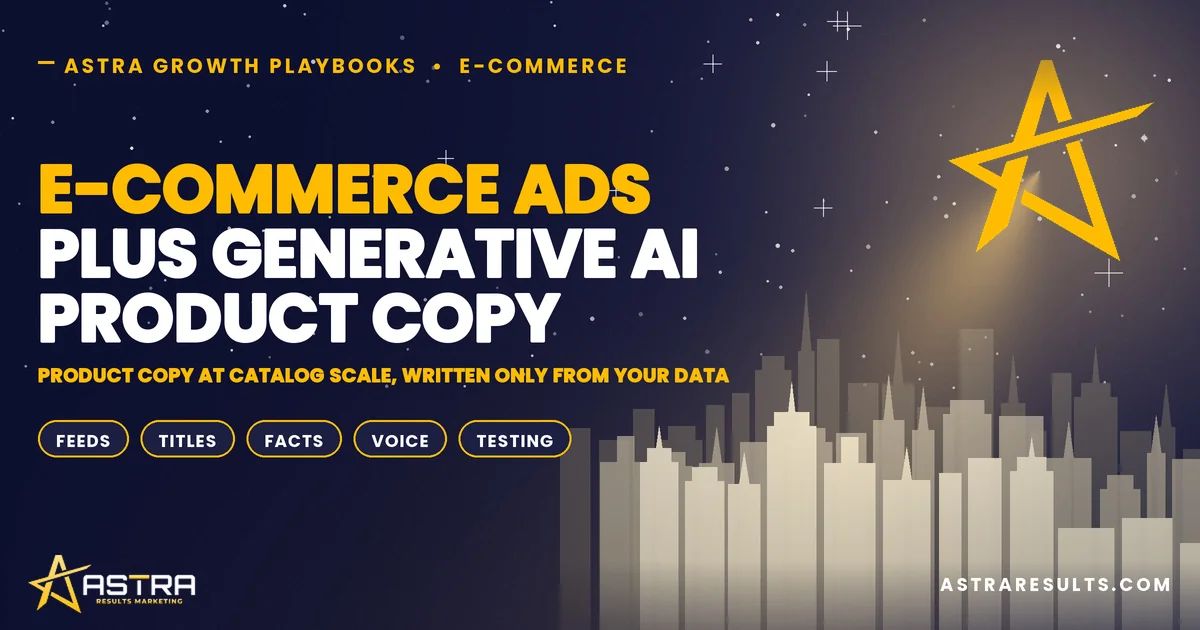 E-Commerce Ads Plus Generative AI Product Copy
