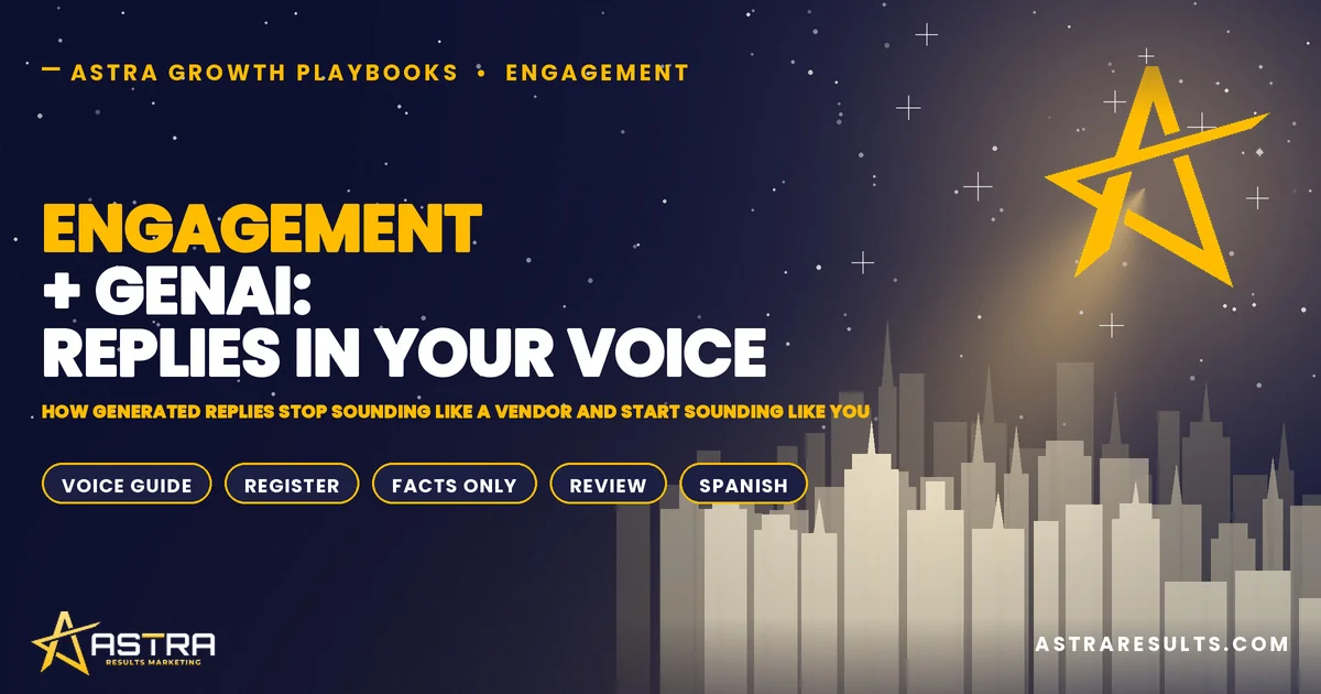 Engagement + GenAI: Replies in Your Voice