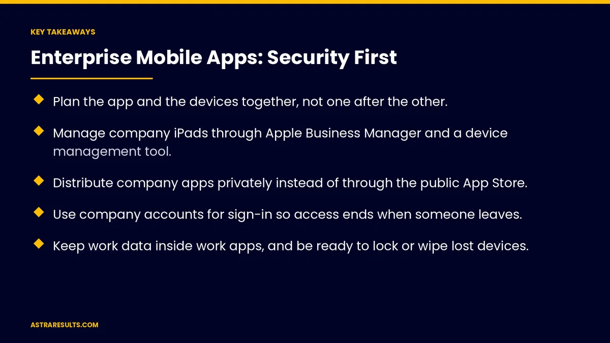 Key takeaways from "Enterprise Mobile Apps: Security First" &mdash; Astra Results Marketing