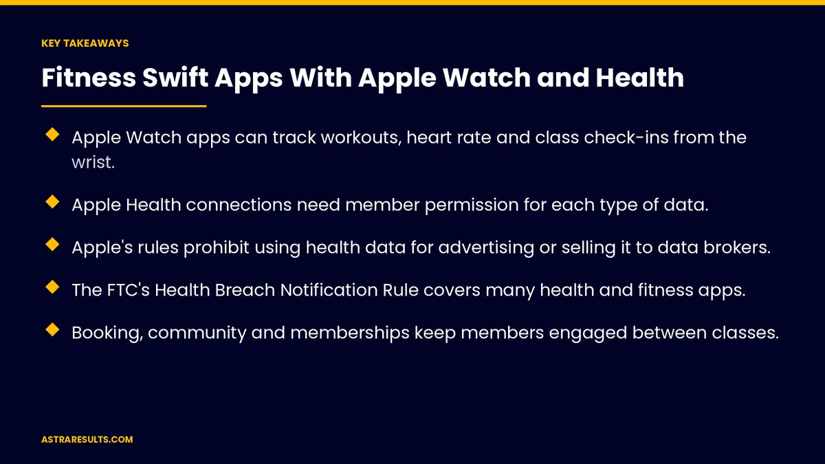 Key takeaways from "Fitness Swift Apps With Apple Watch and Health" &mdash; Astra Results Marketing