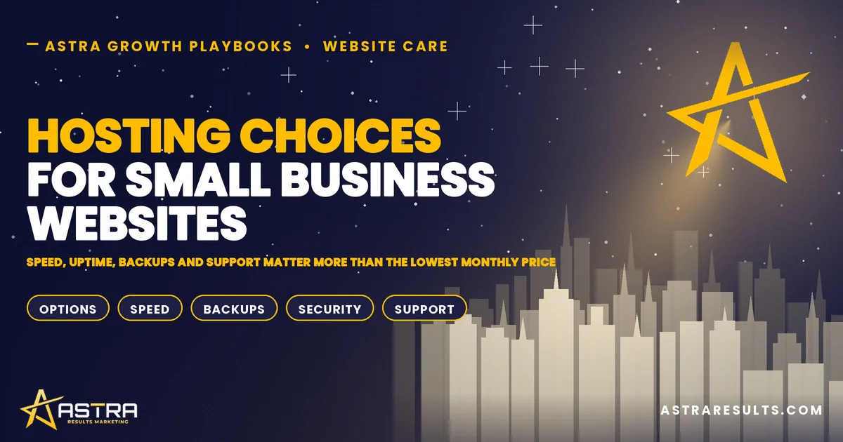 Hosting Choices for Small Business Websites