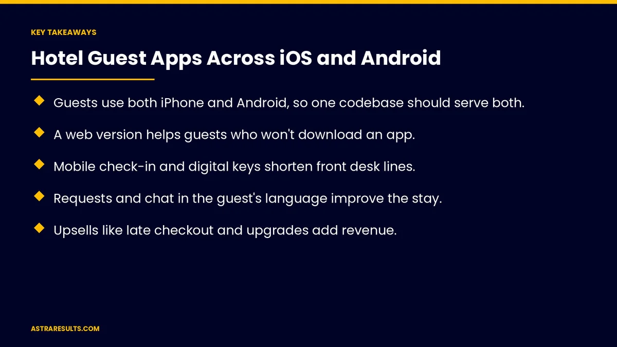 Key takeaways from "Hotel Guest Apps Across iOS and Android" &mdash; Astra Results Marketing