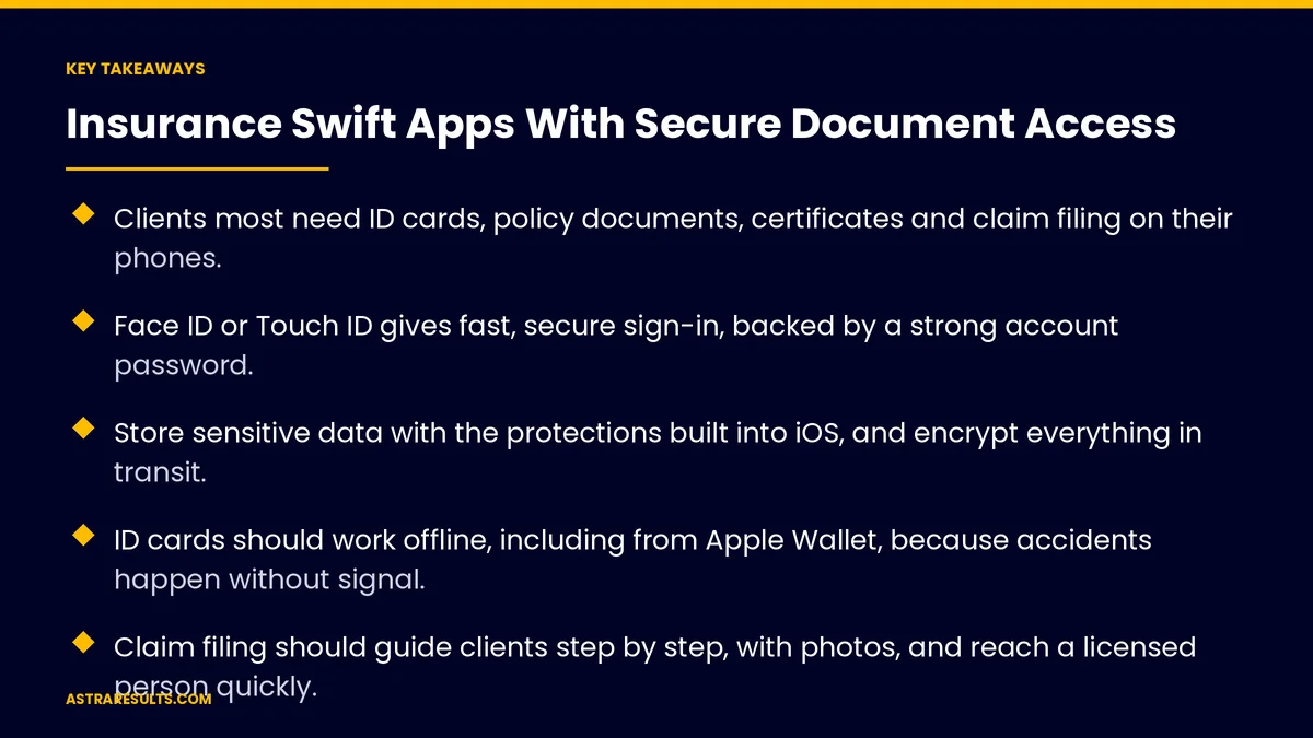 Key takeaways from "Insurance Swift Apps With Secure Document Access" &mdash; Astra Results Marketing