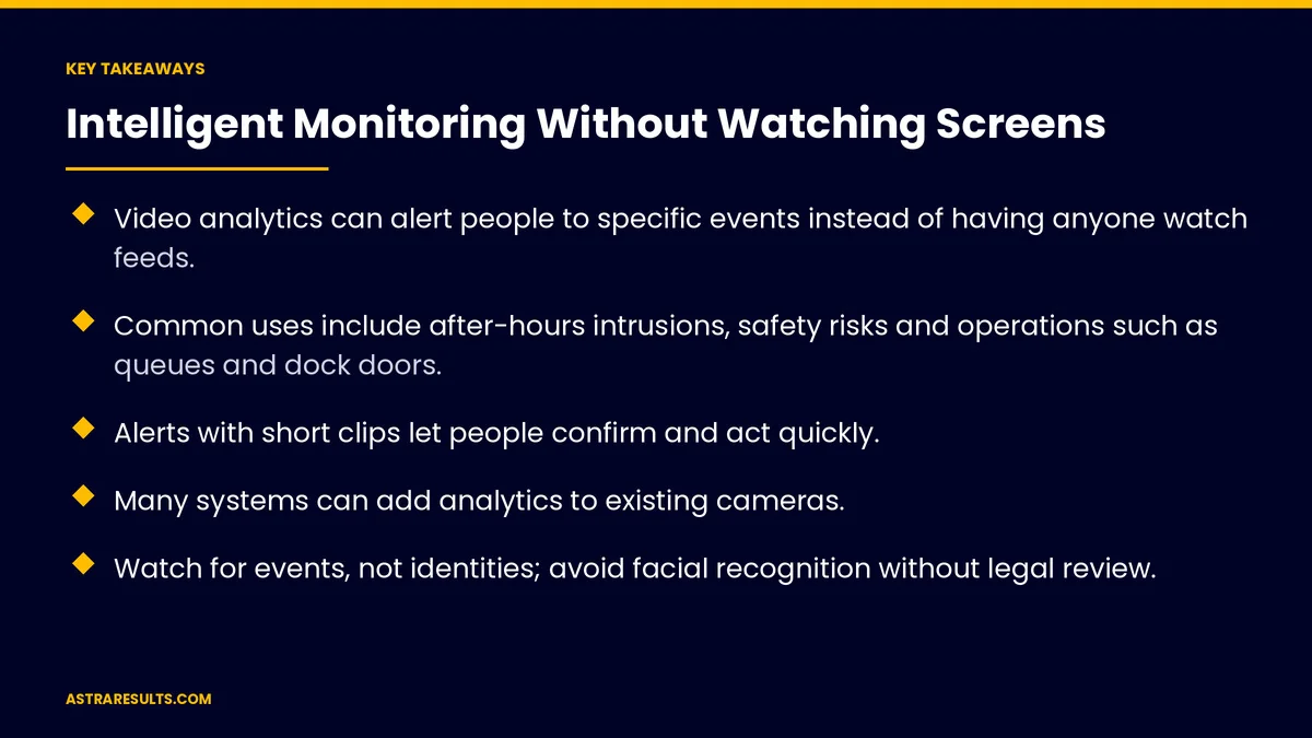 Key takeaways from "Intelligent Monitoring Without Watching Screens" &mdash; Astra Results Marketing