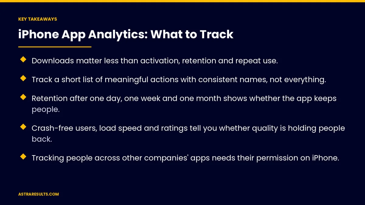 Key takeaways from "iPhone App Analytics: What to Track" &mdash; Astra Results Marketing