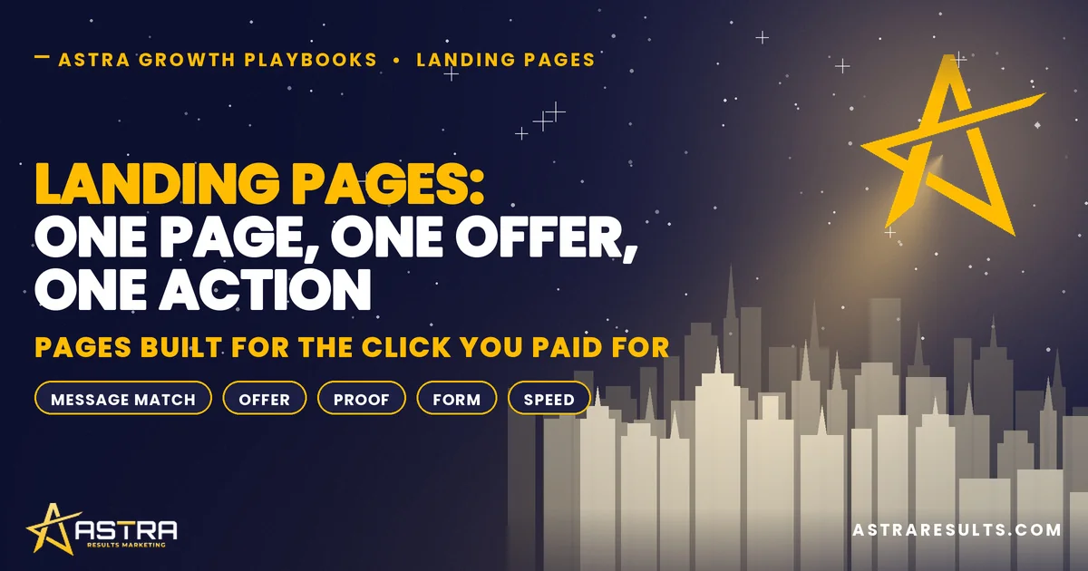 Landing Pages: One Page, One Offer, One Action