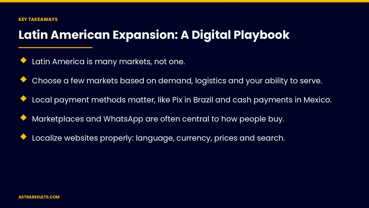 Key takeaways from "Latin American Expansion: A Digital Playbook" &mdash; Astra Results Marketing