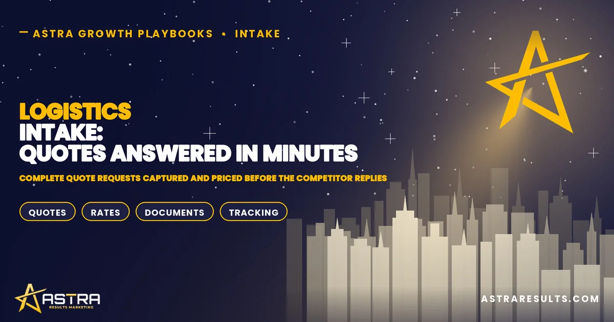 Logistics Intake: Quote Requests Answered in Minutes