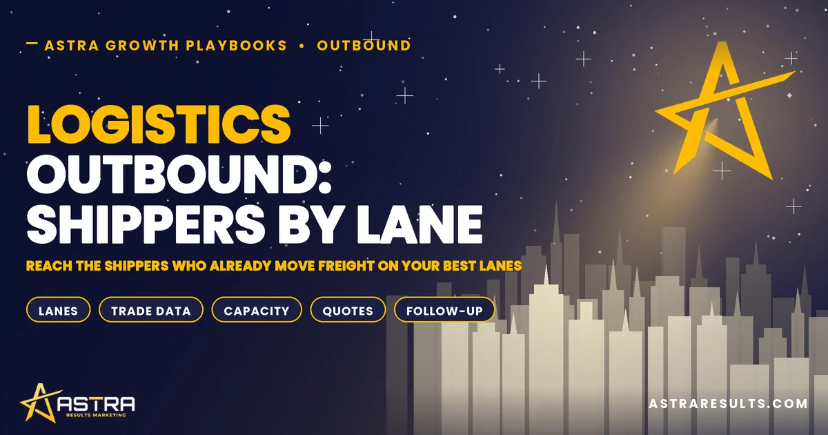 Logistics Outbound to Shippers by Lane