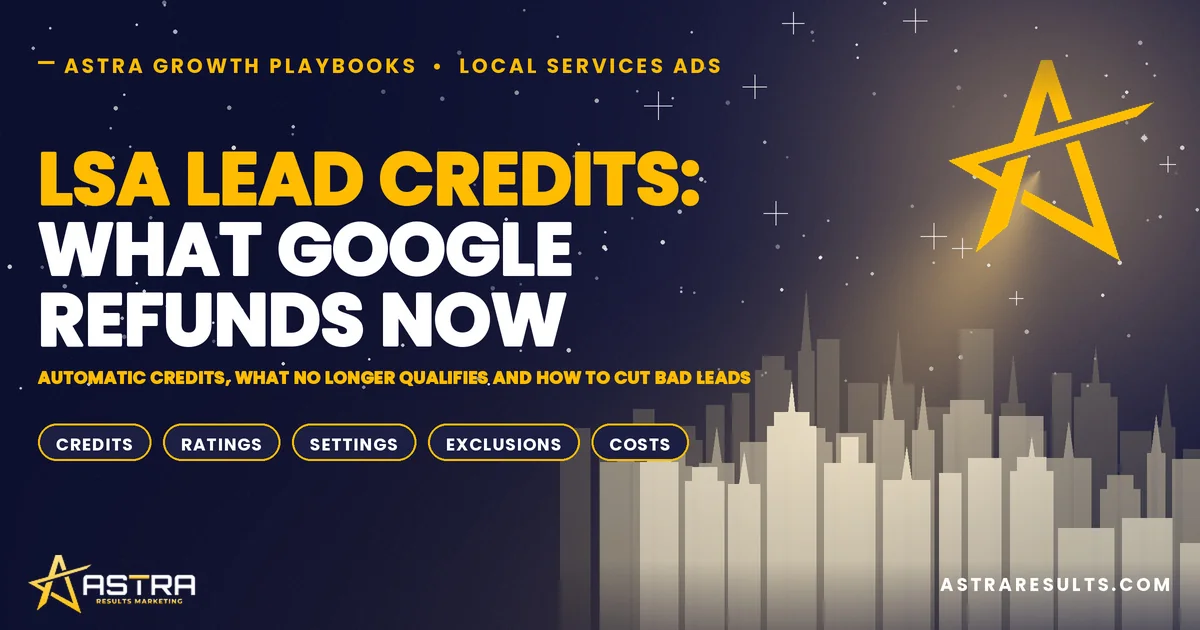 LSA Lead Credits: What Google Refunds Now