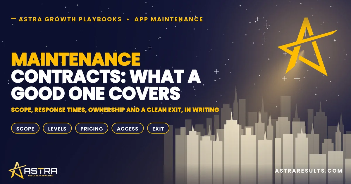 Maintenance Contracts: What a Good One Covers