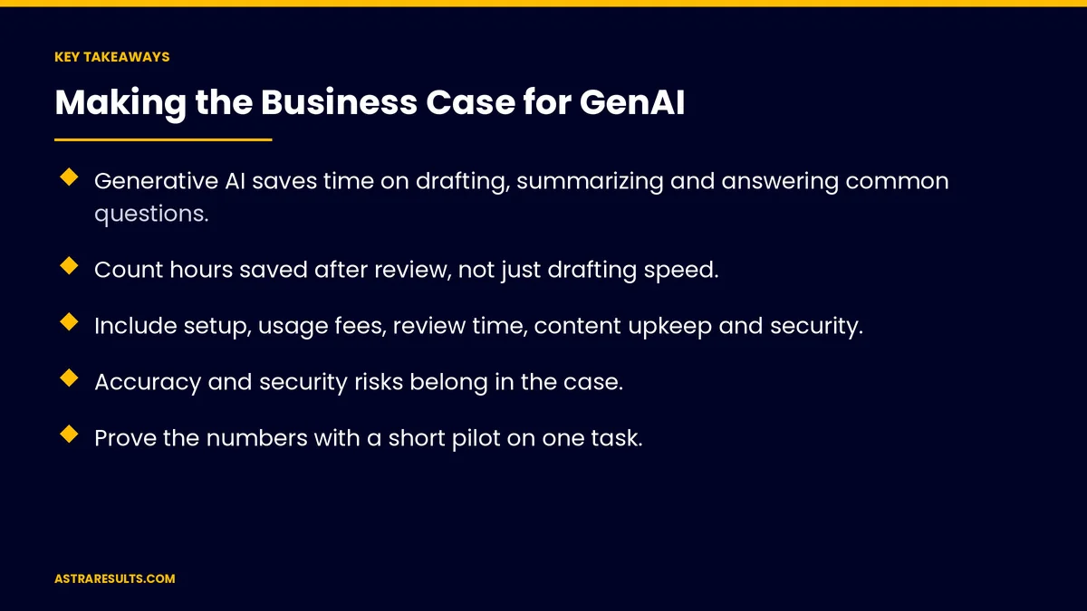 Key takeaways from "Making the Business Case for GenAI" &mdash; Astra Results Marketing