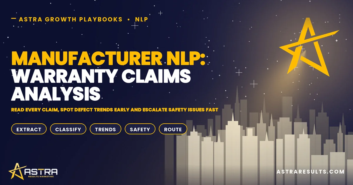 Manufacturer NLP: Warranty Claims Analysis