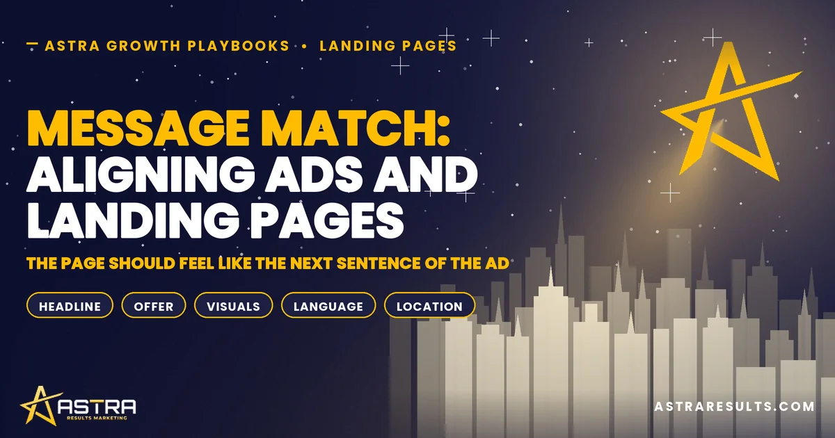Message Match: Aligning Ads and Landing Pages