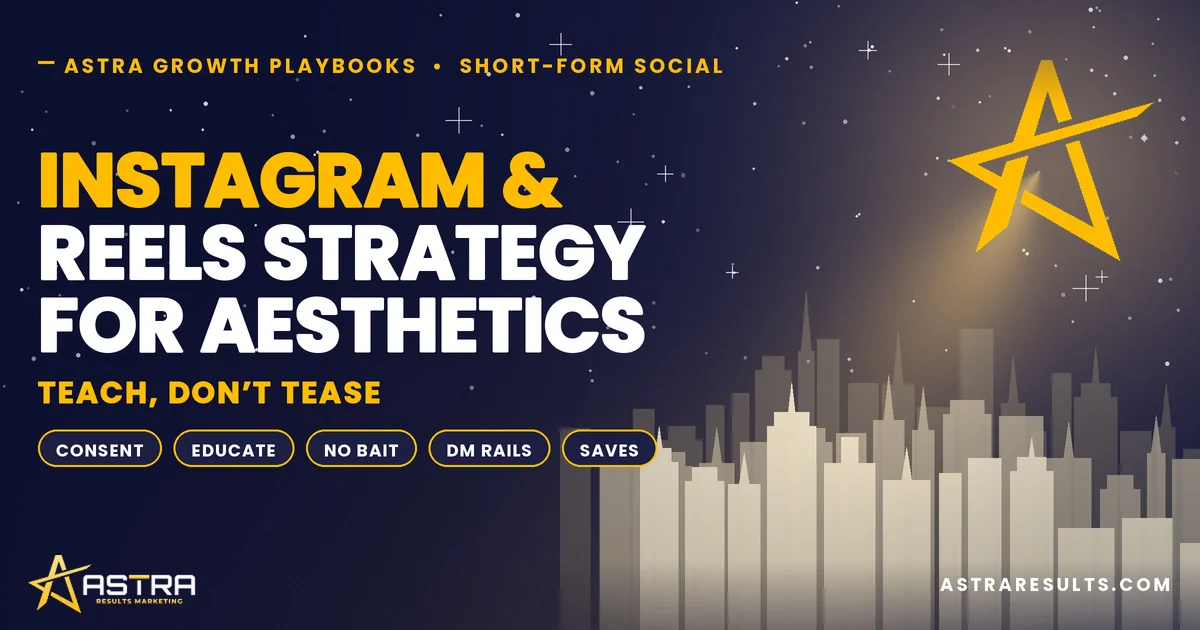 Instagram & Reels Strategy for Aesthetic Practices