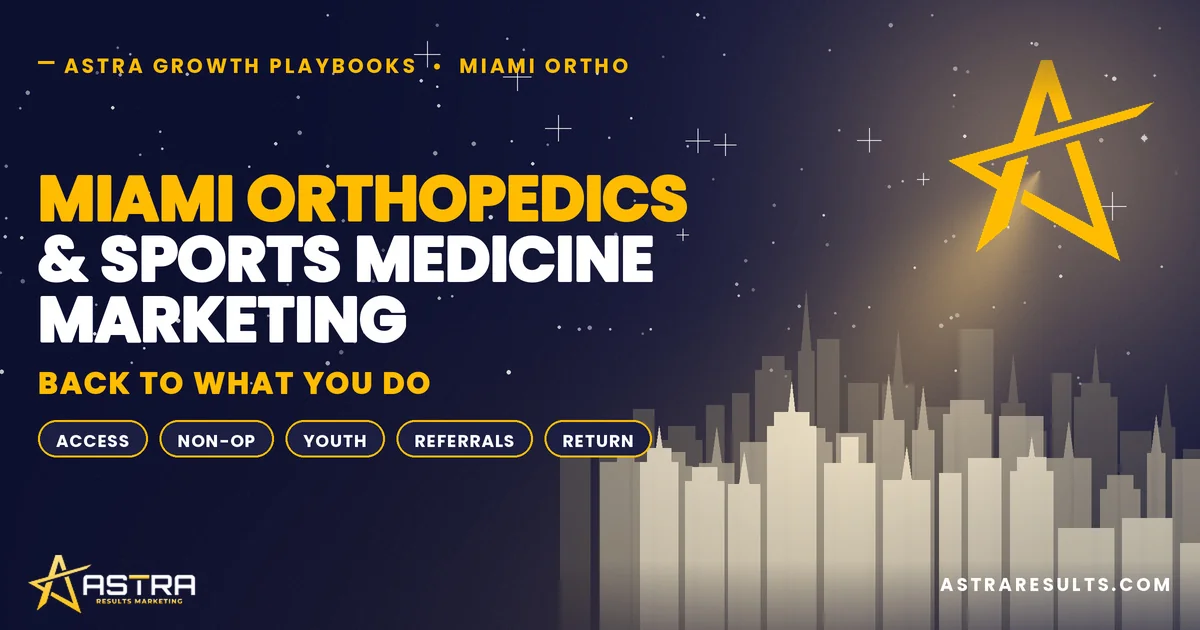 Marketing de Ortopedia y Medicina Deportiva en Miami