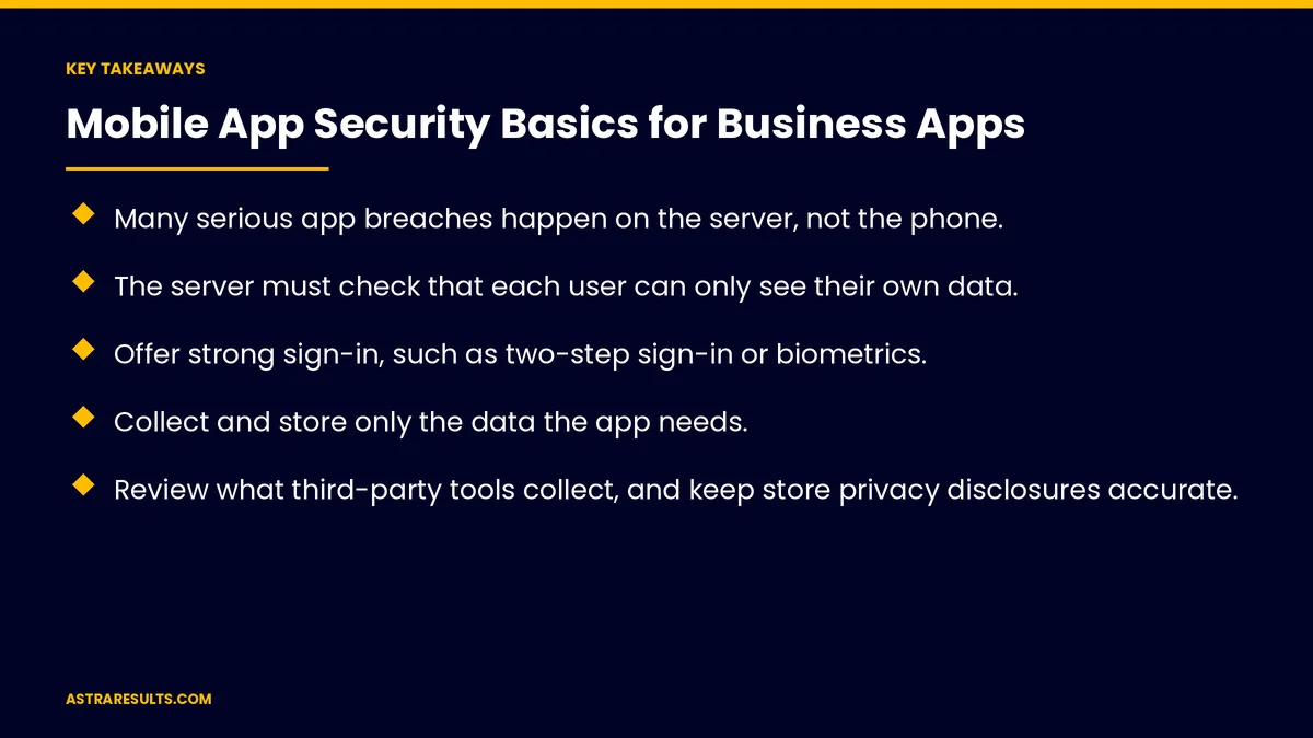 Key takeaways from "Mobile App Security Basics for Business Apps" &mdash; Astra Results Marketing