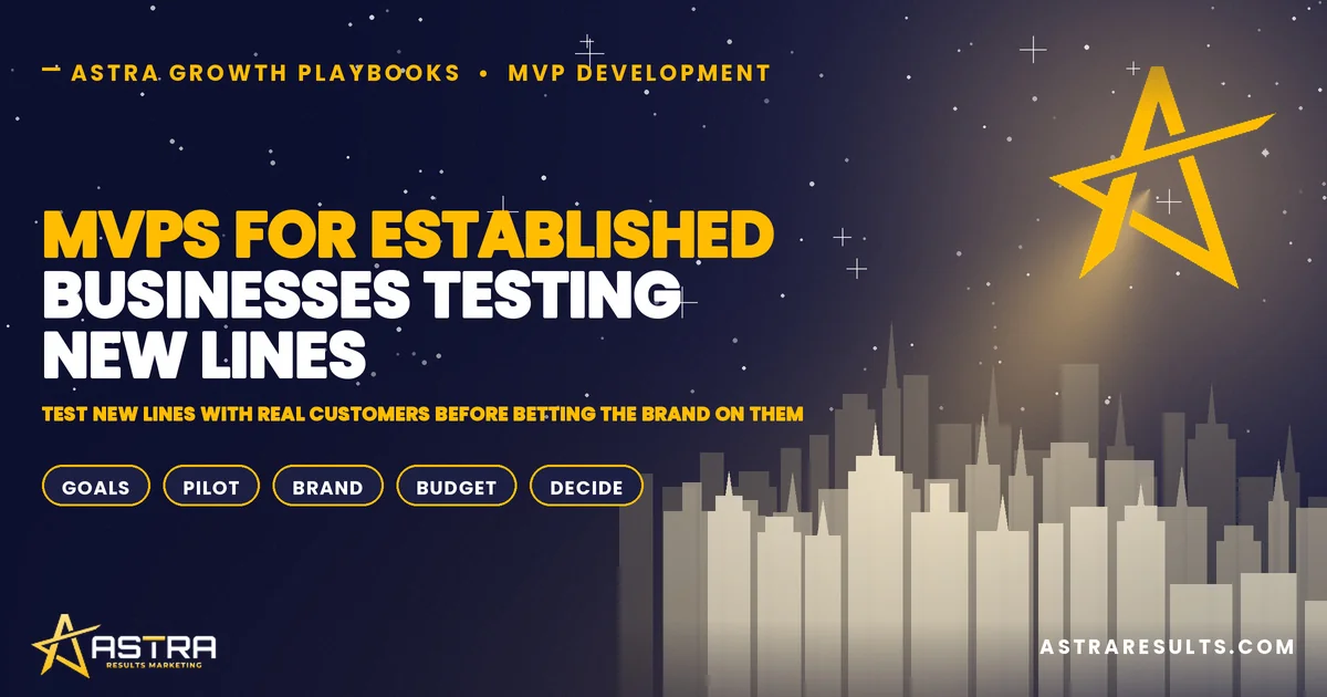 MVPs for Established Businesses Testing New Lines