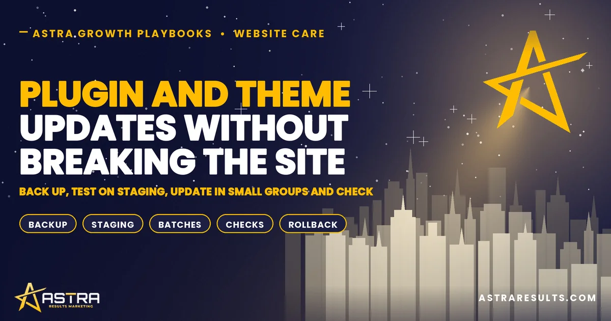 Plugin and Theme Updates Without Breaking the Site