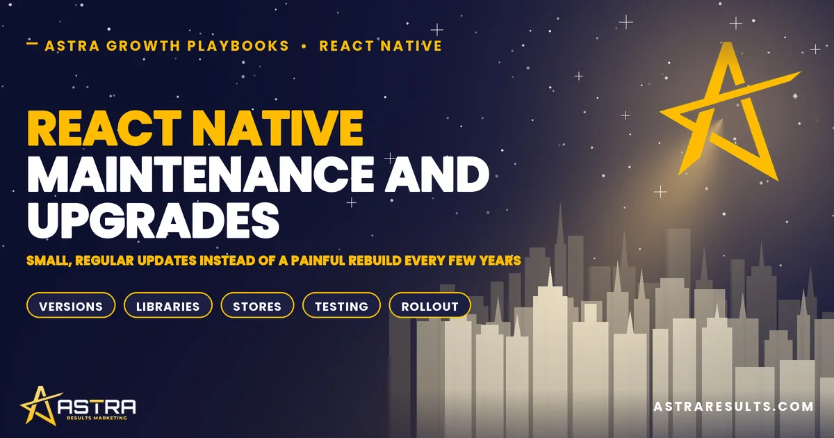 React Native Maintenance and Upgrades