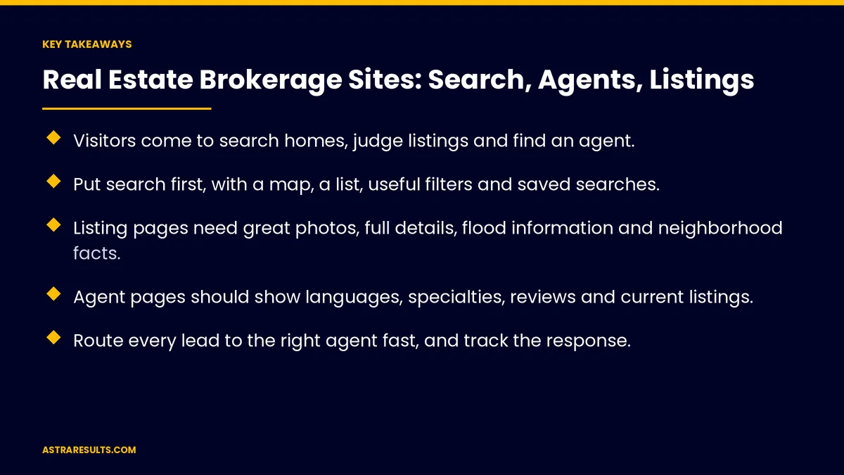 Key takeaways from "Real Estate Brokerage Sites: Search, Agents, Listings" &mdash; Astra Results Marketing