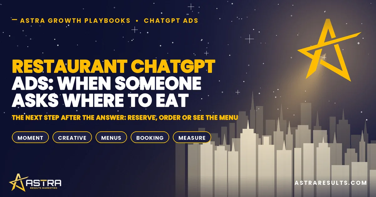 Restaurant ChatGPT Ads: When Someone Asks Where to Eat