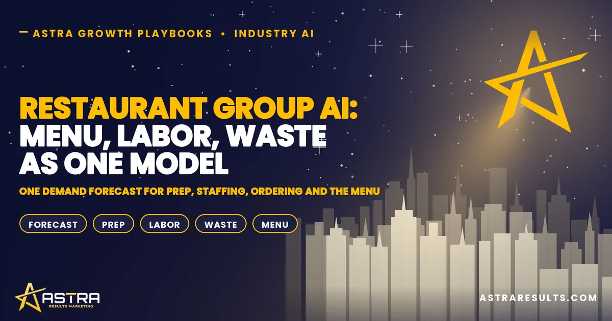 Restaurant Group AI: Menu, Labor, Waste as One Model