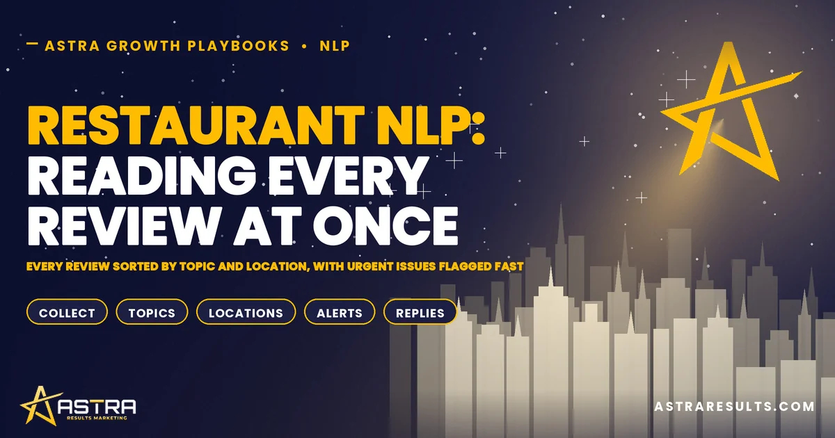 Restaurant NLP: Reading Every Review at Once