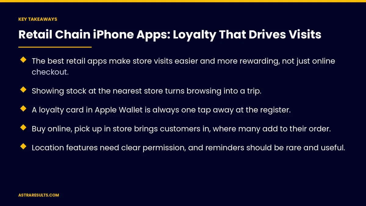 Key takeaways from "Retail Chain iPhone Apps: Loyalty That Drives Visits" &mdash; Astra Results Marketing