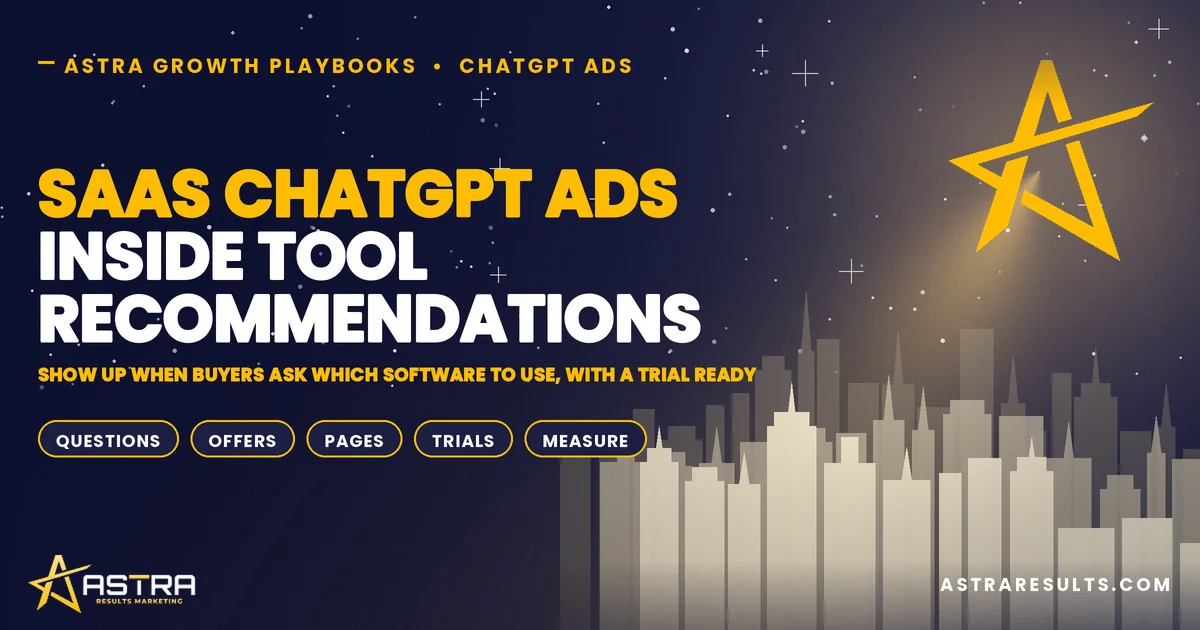 SaaS ChatGPT Ads Inside Tool Recommendations