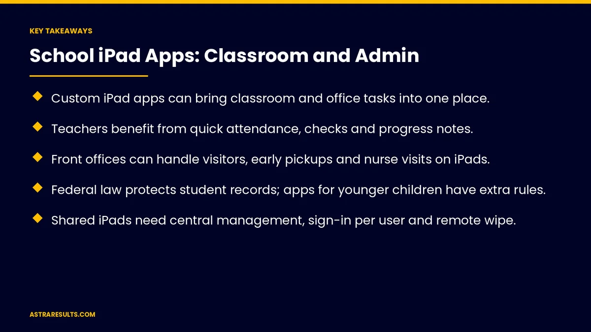 Key takeaways from "School iPad Apps: Classroom and Admin" &mdash; Astra Results Marketing